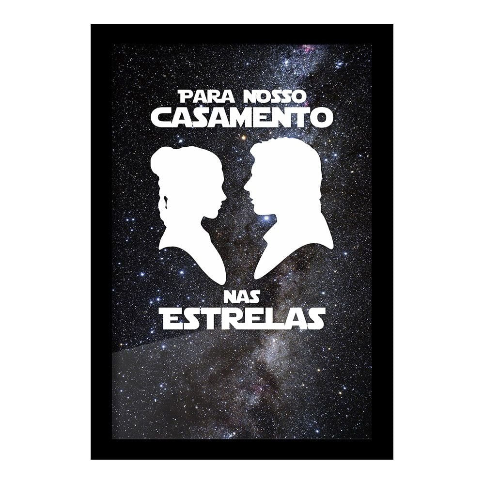 Quadro Porta Dinheiro Casamento nas Estrelas