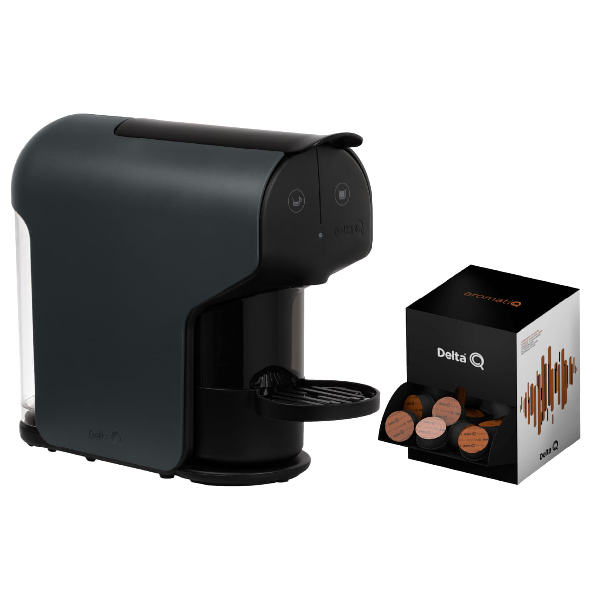 Kit Cafeteira Quick Delta Q + Pack 100 Cápsulas AromatiQ Vermelha / 220v