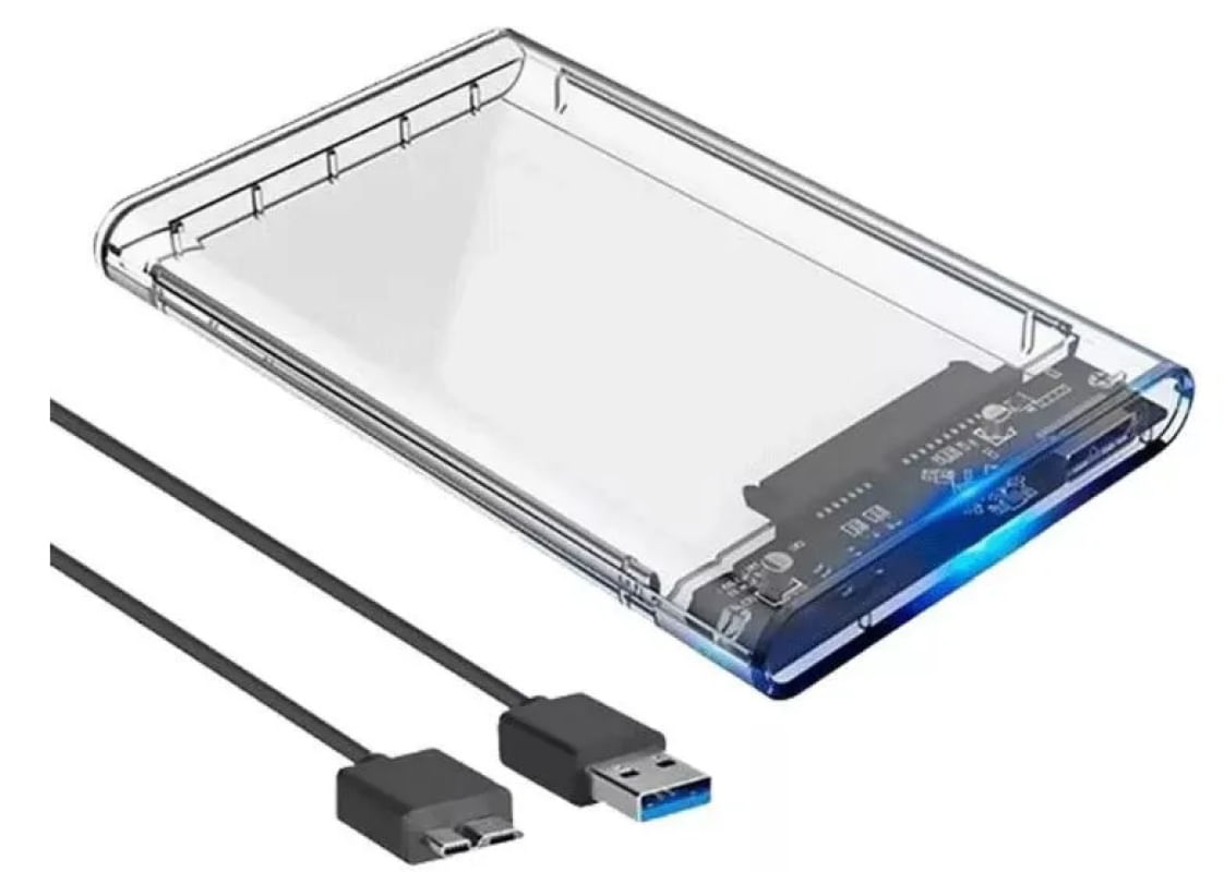 Gaveta Externa Case P/ HD de Notebook Sata 2,5 3.0 Transparente CS-U3T F3