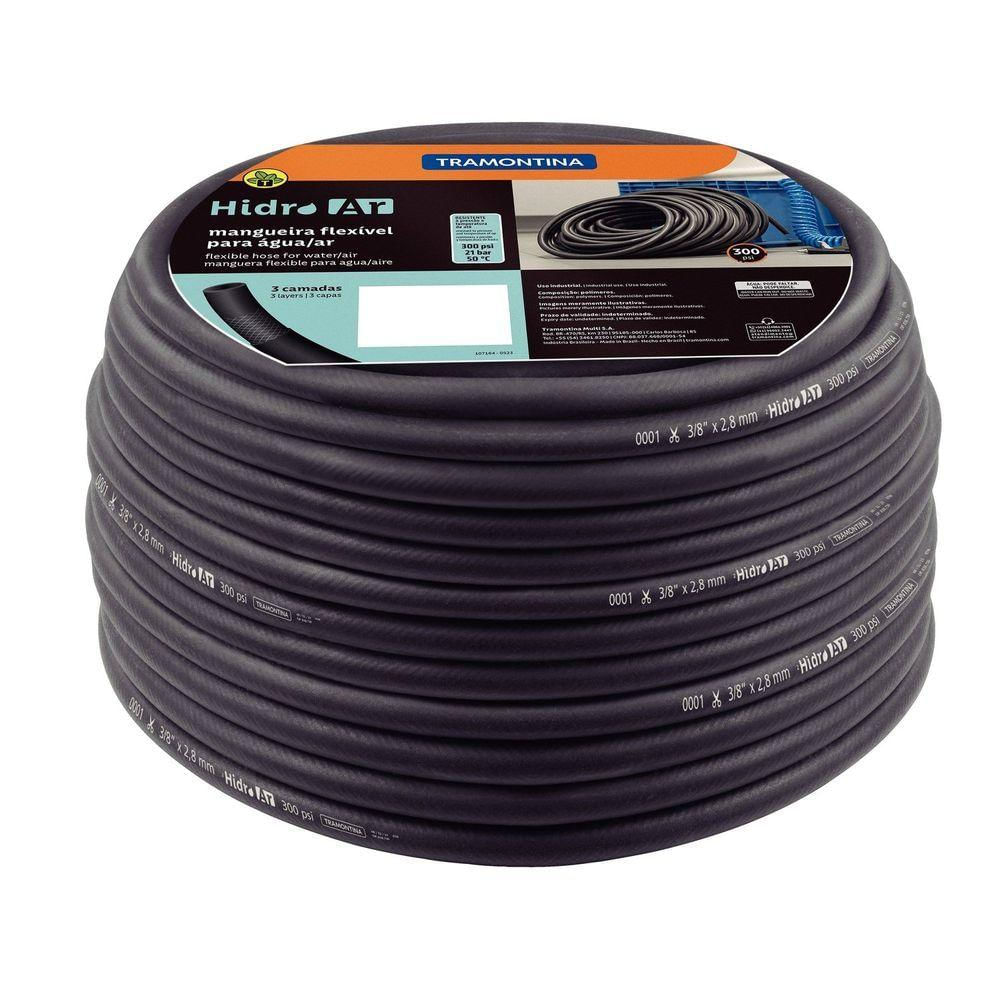 Mangueira Hidro Ar 300psi 100m Tramontina água/ar 1/2x3mm 3 Camadas Pvc Flexível Tramontina