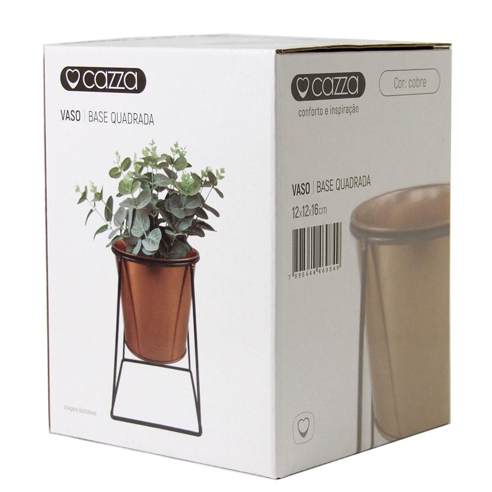 Terrário 20cm Cazza Base Quadrada Cobre