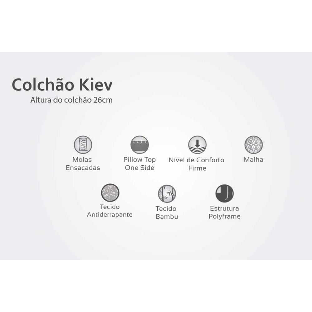 Colchão Solteirão Molas Ensacadas Masterpocket Kiev Euro Pillow (96x203x26) - Herval