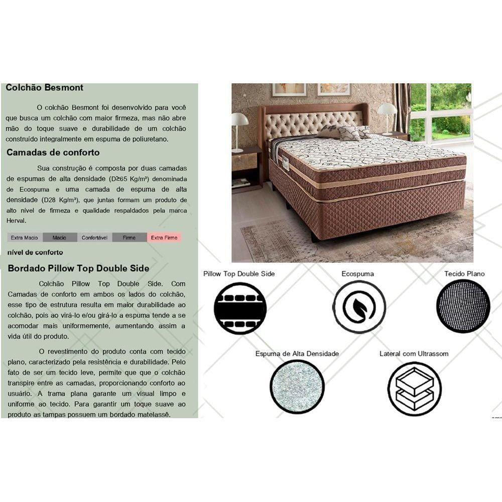 Colchão Casal Espuma D28 - Ag 65 Besmont Double Face (138x188x20) - Herval