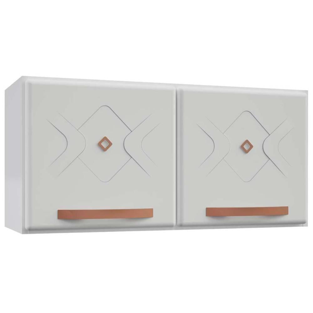 Módulo Cozinha Telasul Mirage New Armário Aço Com 2 Portas 80cm Branco-telasul