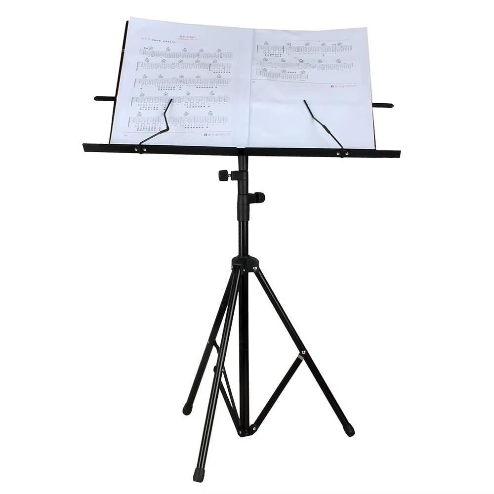 Suporte Partitura Tripe Pedestal Estante Notebook Tablet Retratil Ajustavel Maestro Orquestra Ensaio Batuta Com Capa Pro