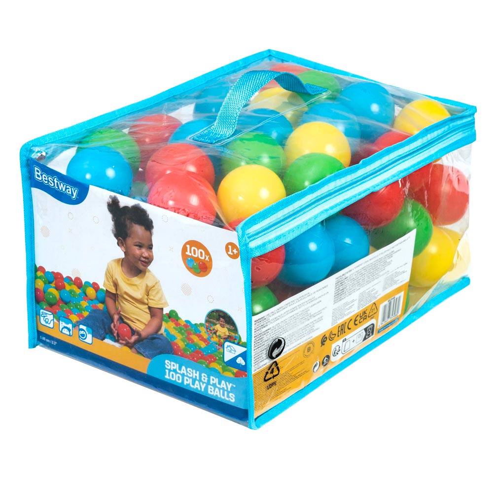 Bolinhas Sortidas Splash & Play 5,85cm c/ 100 bolas Bestway 52648