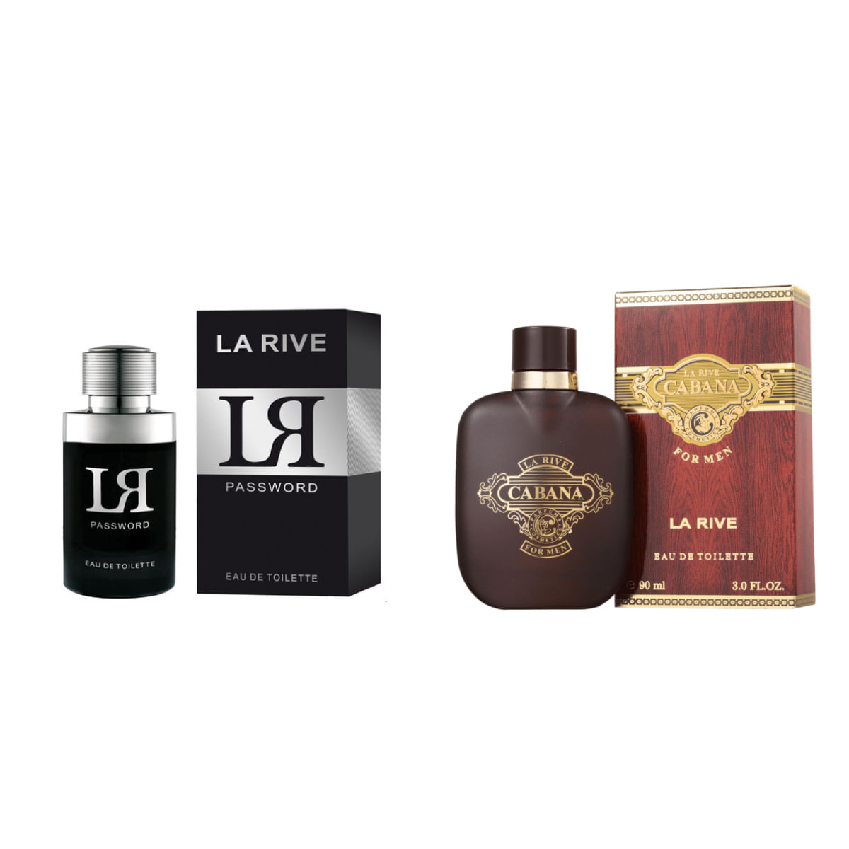 Kit 2 Perfumes Importado La Rive Password - Cabana 75ml Mas.