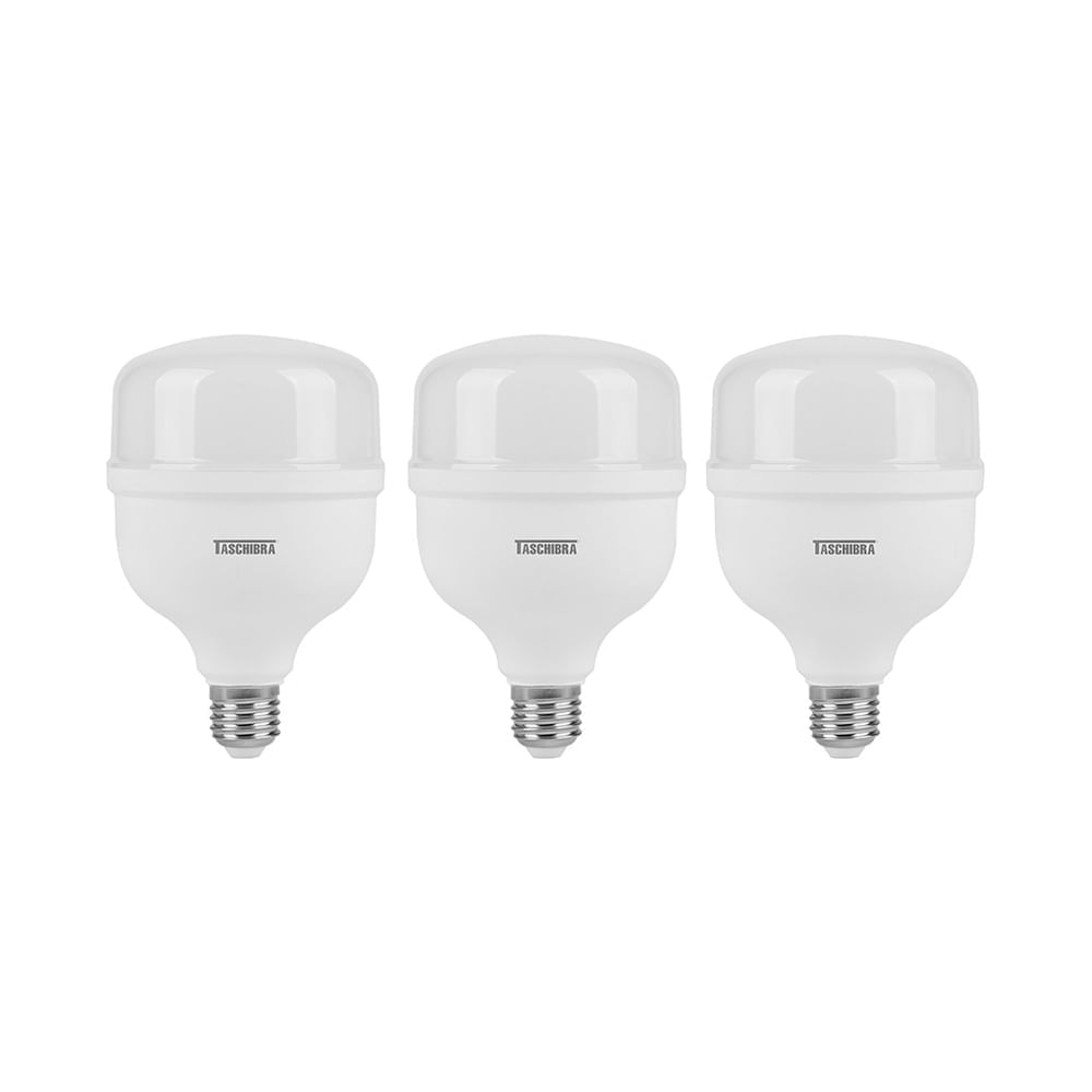 Kit 3 Lâmpadas Led Taschibra TKL 225 High Led 40W E27 Bivolt