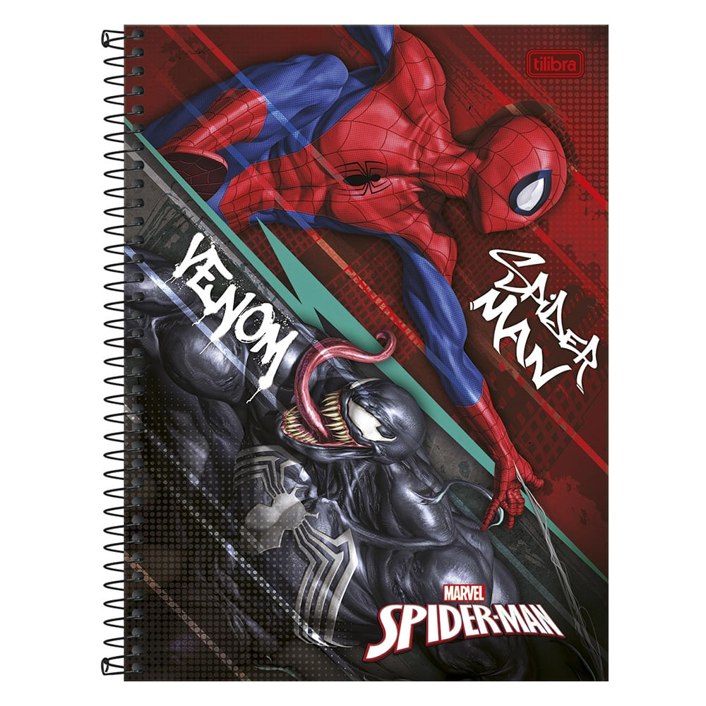 Caderno Universitário Spider Man 1 Matéria 80 Folhas - Item Sortido