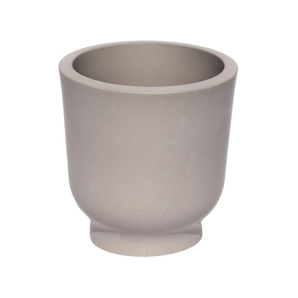 Vaso Decorativo Garrafa Invertida Lisa 8cm Cimento Artesanal Cinza