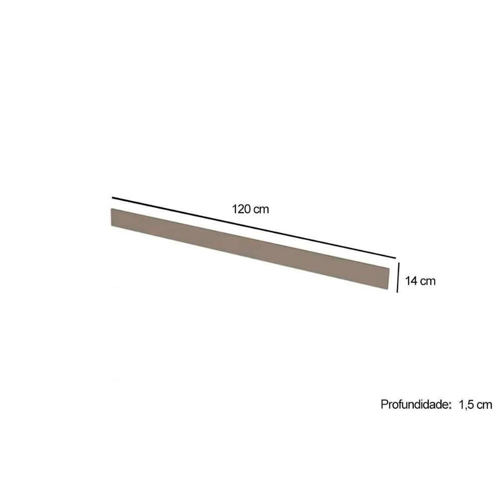 Módulos De Cozinha Requinte Painel De Edição Para Fechamento Rodapé Requinte 120x14x105cm Nature2 Aéreos + 1 Balcão + 1 Complemento