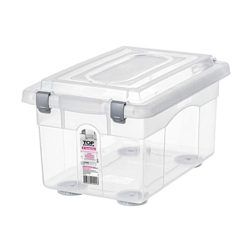 Caixa Organizadora Plástica Transparente 4,3l Top Stock Sanremo