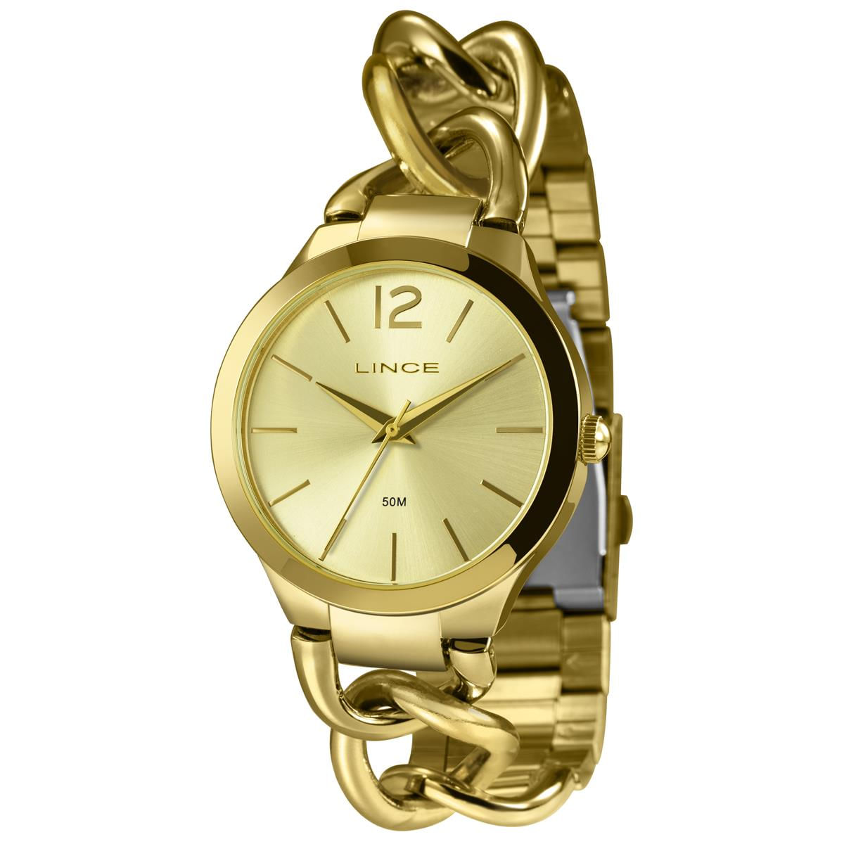 Relógio Lince Feminino Ref:Lrg4734l40 C2kx Bracelete Dourado