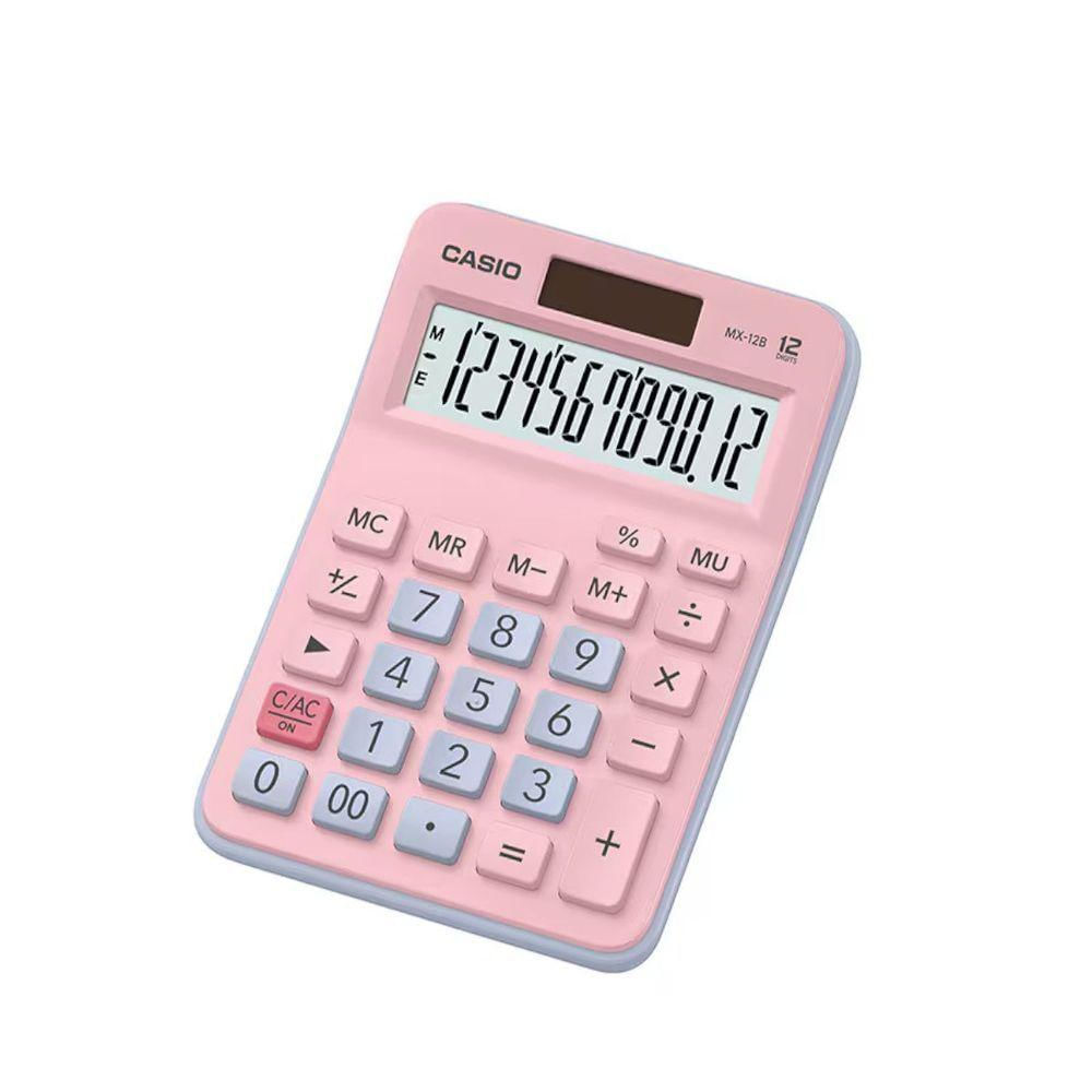 Calculadora De Mesa 12 Dígitos Rosa E Azul Mx-12b-pklb