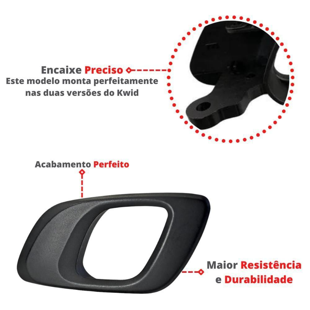 Kit 4 Maçaneta Interna Gatilho Puxador Kwid 2017 2018 2019 - Un - 4 [f103]