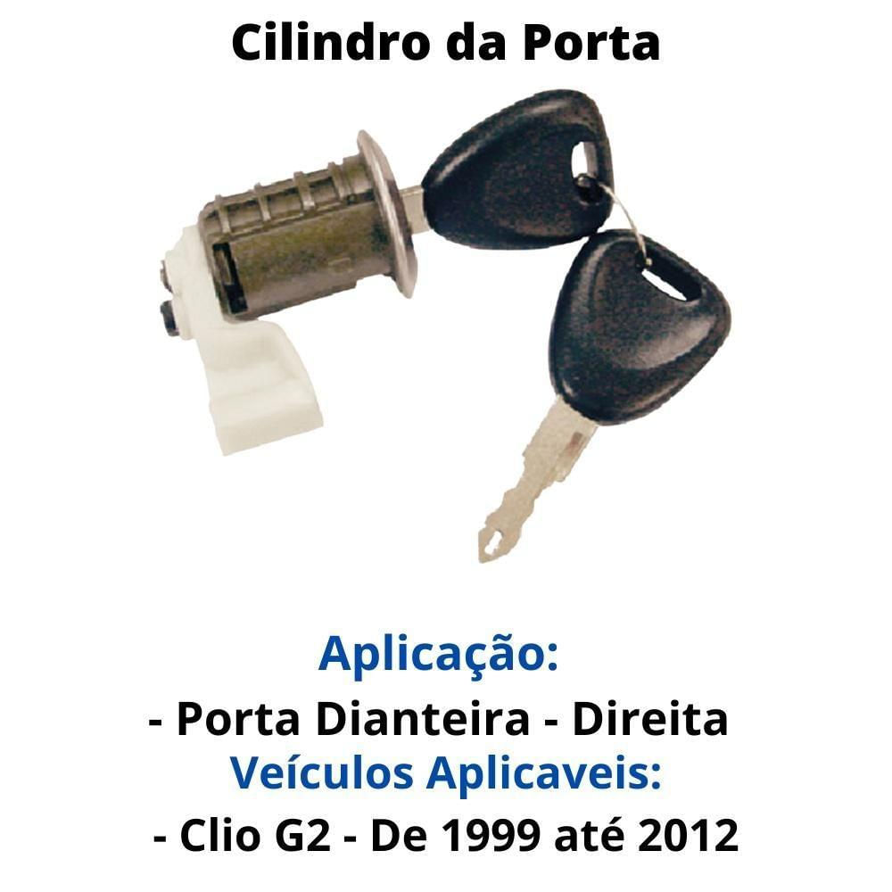 Cilindro Porta Direita Clio 2 Após 99 Todos 2 E 4 Portas [f103]