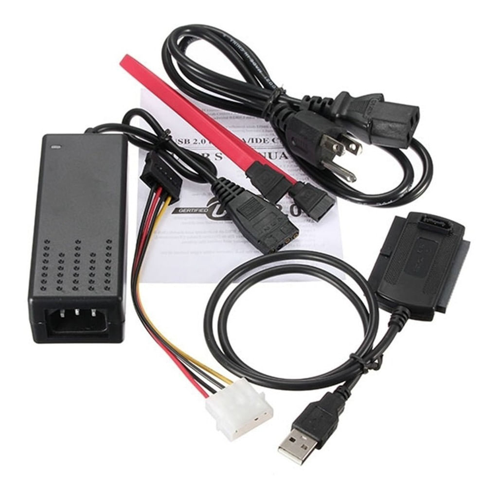 CABO ADAPTADOR USB 2.0 IDE SATA HD DVD CONVERSOR PC E FONTE