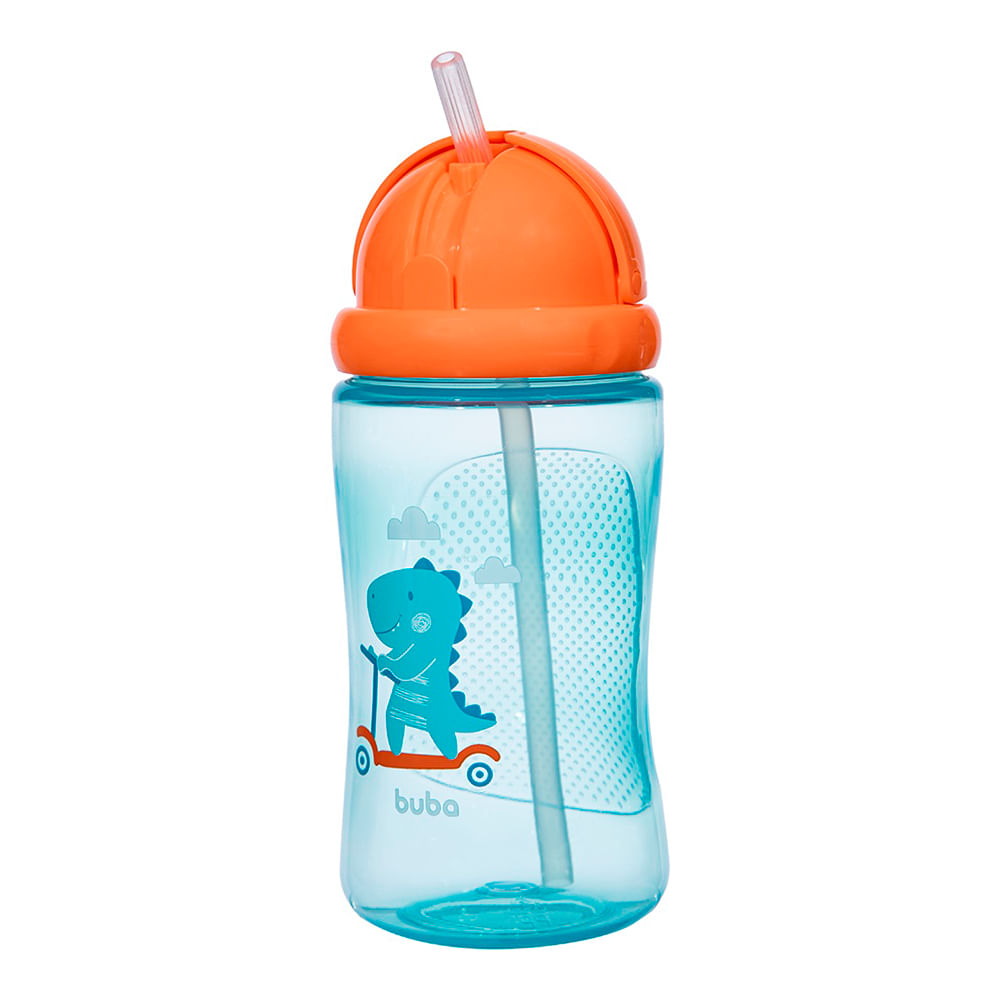 Garrafinha Infantil Buba Dino Patinete Azul 400ml