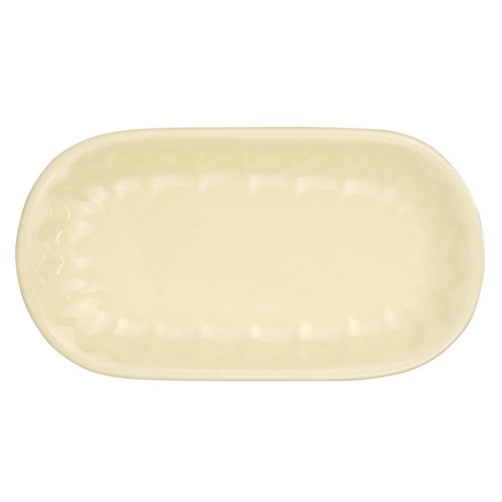 Travessa Le Badem em Cerâmica Bege Oval 19cm - 1 Peça