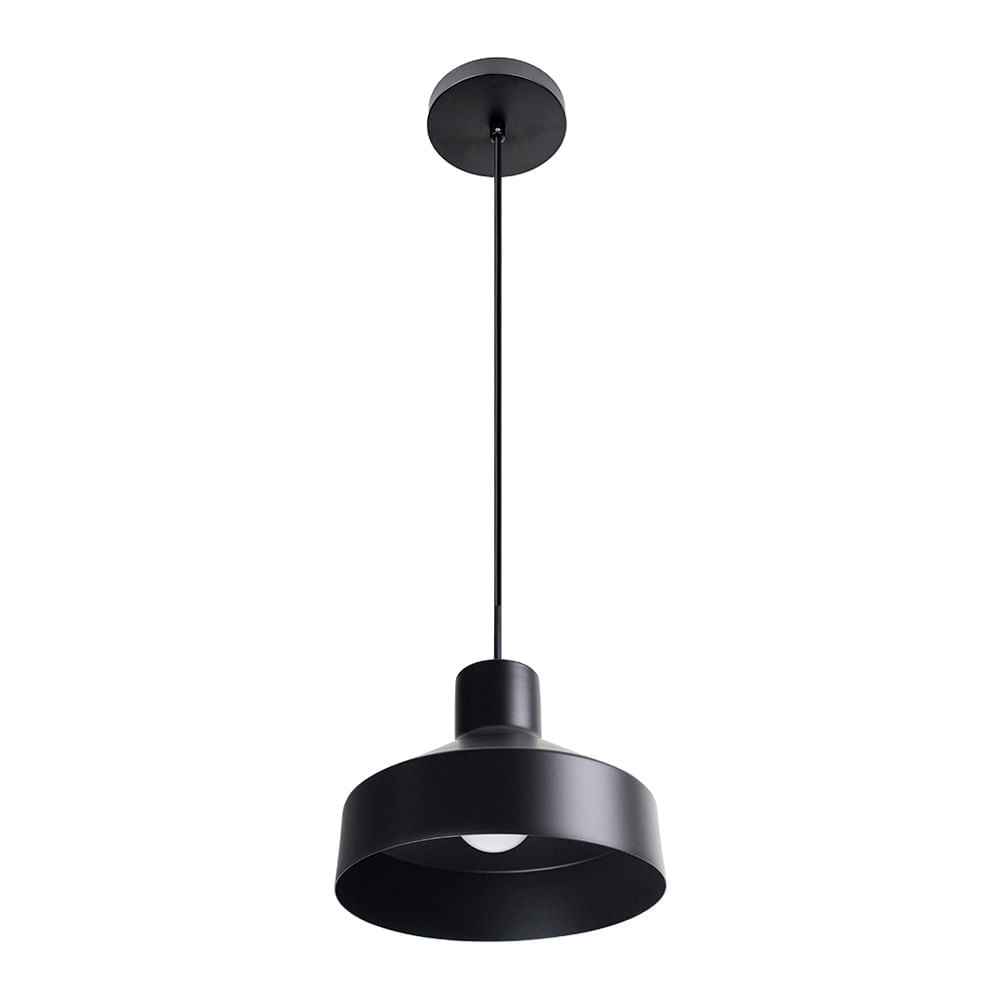 Lustre Pendente Blumenau Liza E27 Bivolt Preto