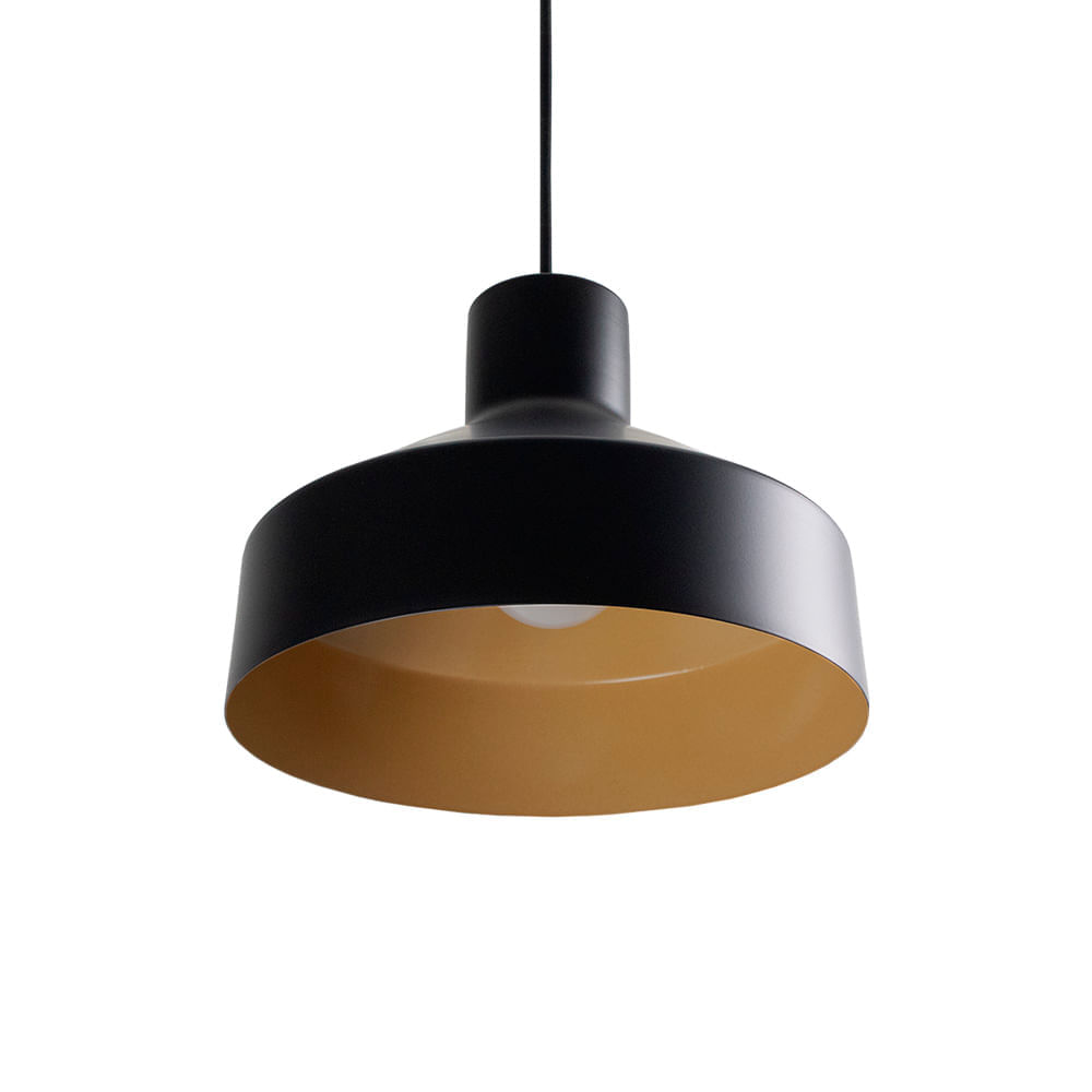 Lustre Pendente Blumenau Liza E27 Bivolt Preto