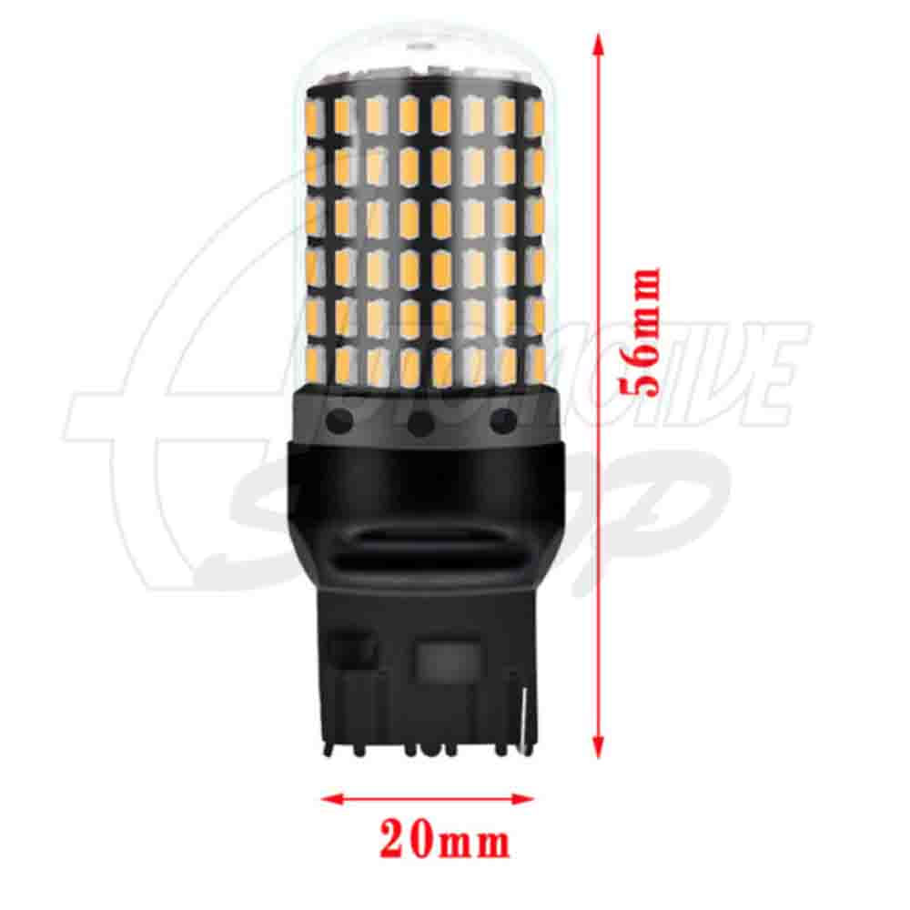 Lâmpada Pingo T20 W21/5W Dois Polos 144 leds smd Laranja 360