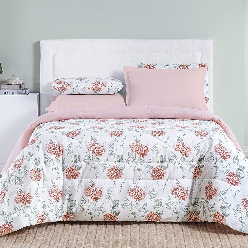 Edredom Cotton Select King 01 Peça - Hortência