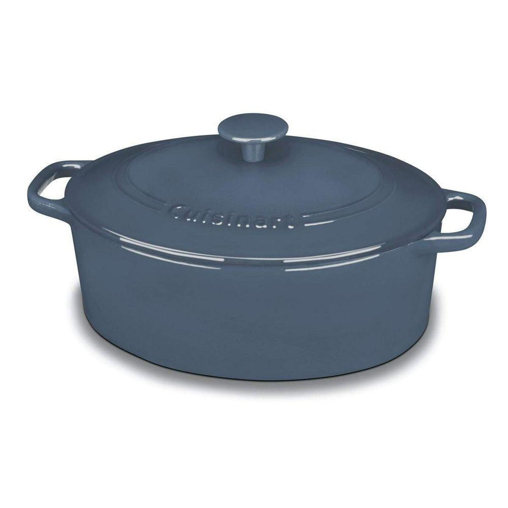 Cuisinart Caçarola Oval Ferro Fundido Esmaltado 5,2l Azul Provençal