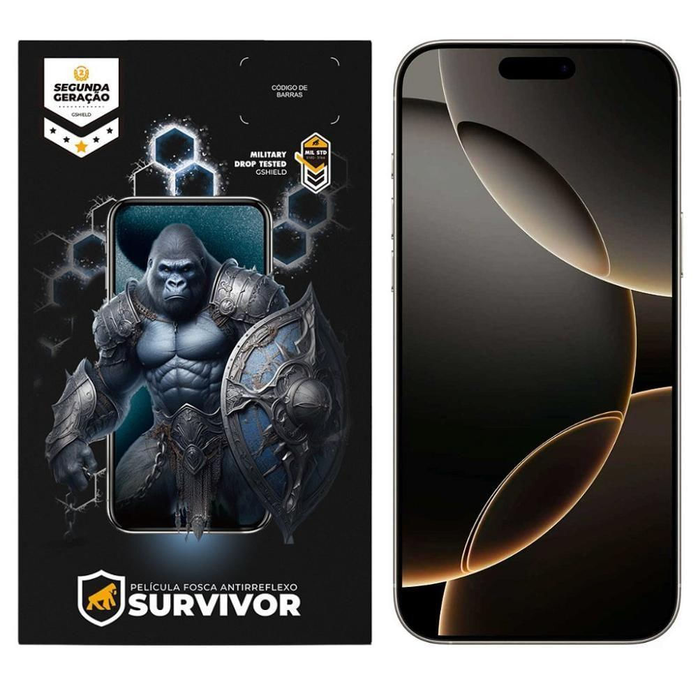 Película Para Iphone 16 Pro Max Com Aplicador - Survivor Fosca - Gshield