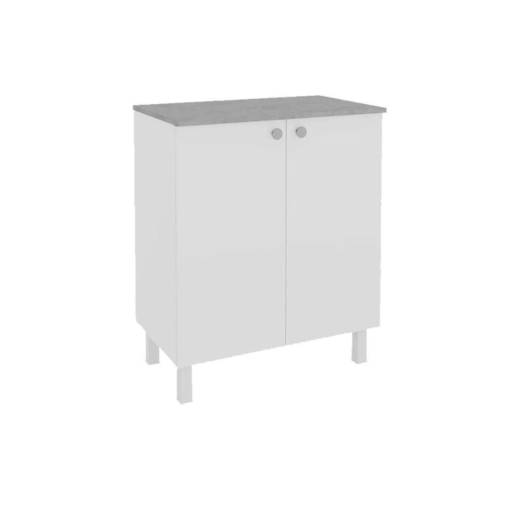 Gabinete Lavanderia Duo Duplo Médio C- 2 Portas Branco - Telasul