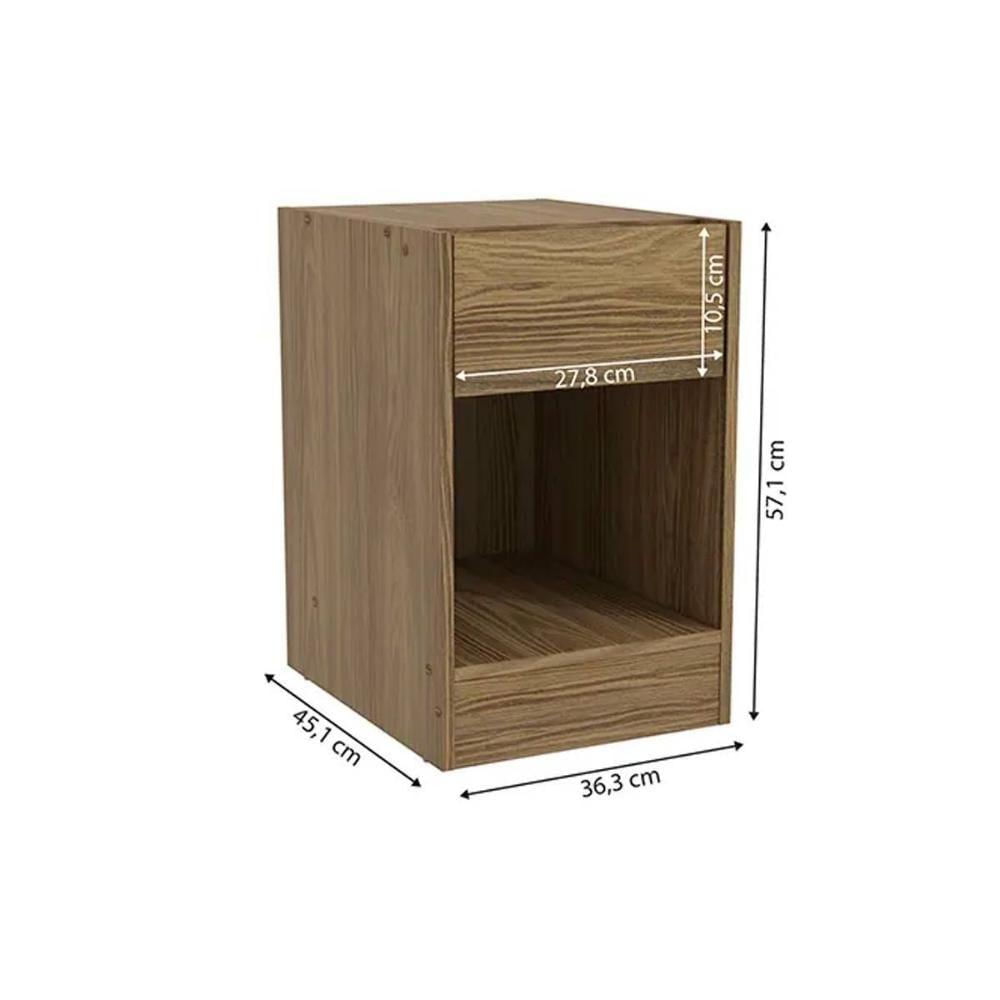 Módulo De Quarto Casal N529 C- 1 Gaveta Adapt Branco - Kappesberg