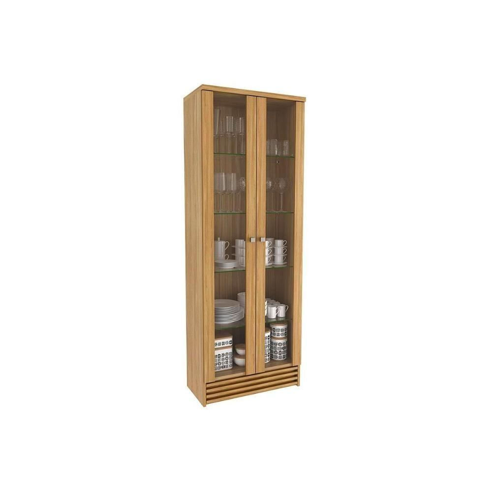 Paneleiro De Cozinha Cr6002 Com 2 Portas Com Vidro 64cm Natural Tecno Mobili