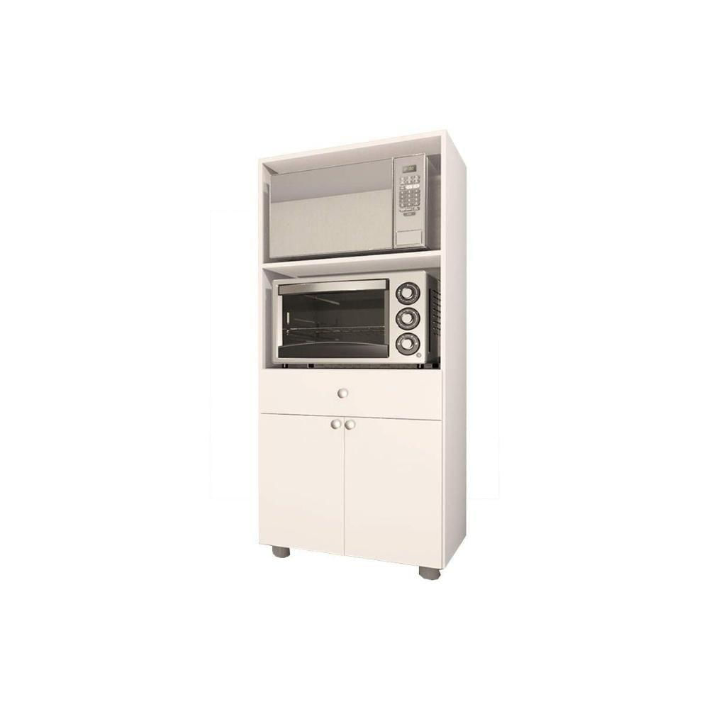 Balcão De Cozinha Âmbar Com 2 Portas E 1 Gaveta 70cm Branco Telasul