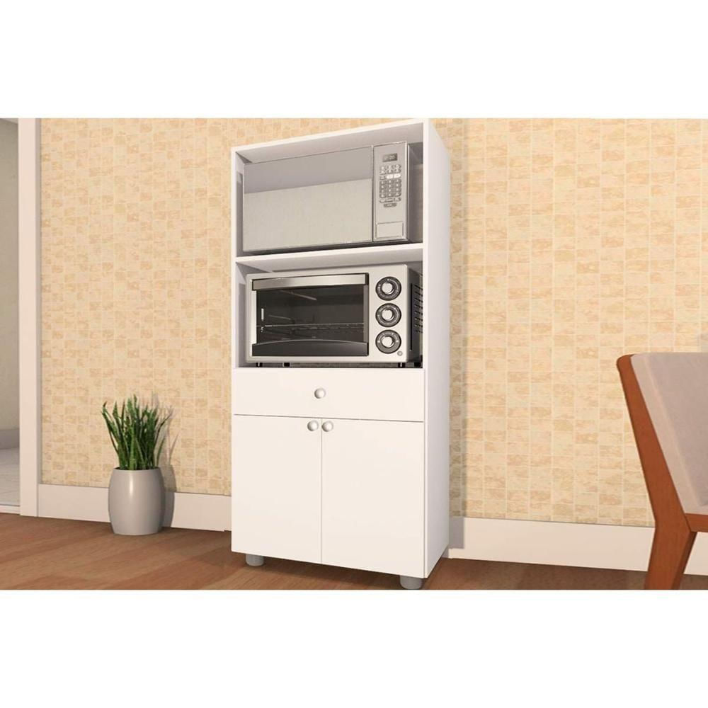 Balcão De Cozinha Âmbar Com 2 Portas E 1 Gaveta 70cm Branco Telasul