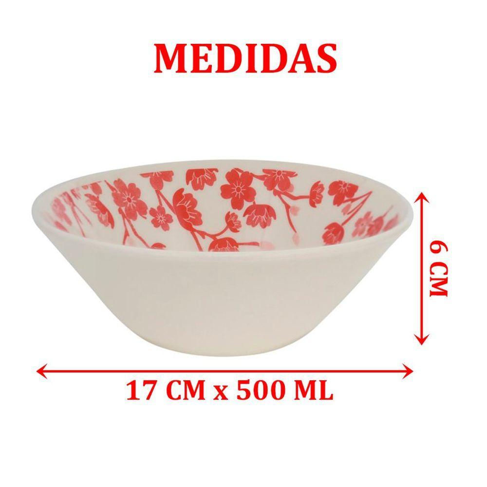 Kit 10 Tigela Pequena Conic Bowl 6cm Jardim Oriental 500ml