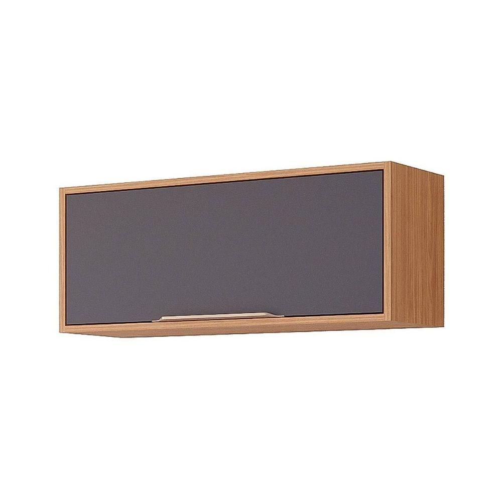 Armário De Cozinha Modulado Esplendida Geladeira Com 1 Portas Basculante 80cm Freijó Titanium