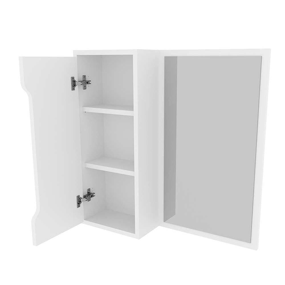 Espelheira De Banheiro Bn3648 60x60 Cm Amêndoa-branco - Tecno Mobili