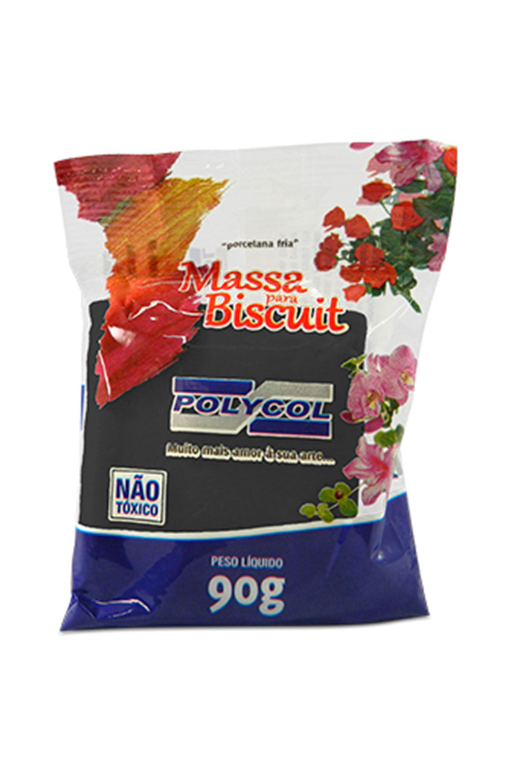 Massa para Biscuit Polymetal 90g Preto