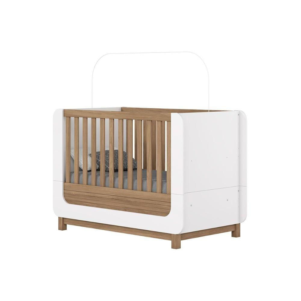 Berço - Mini Cama Infantil Aconchego 2 Em 1 Branco-jequitiba - Henn