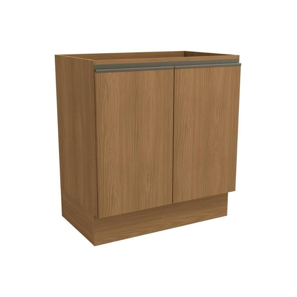 Balcão De Cozinha Modulado Maxxi G744 Com 2 Portas Sem Tampo 80cm Canela