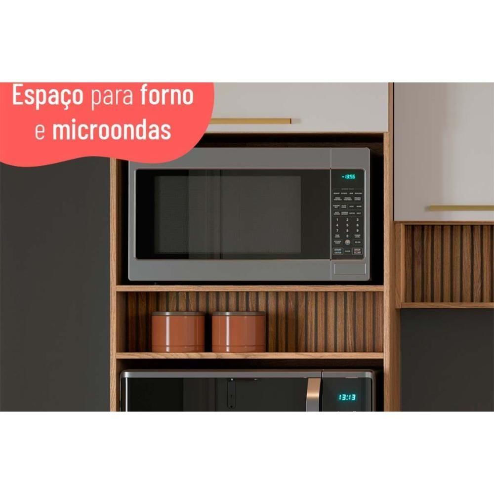 Torre Quente De Cozinha Paneleiro Thela Avelã Com 3 Portas 70cm Mel Branco Telasul