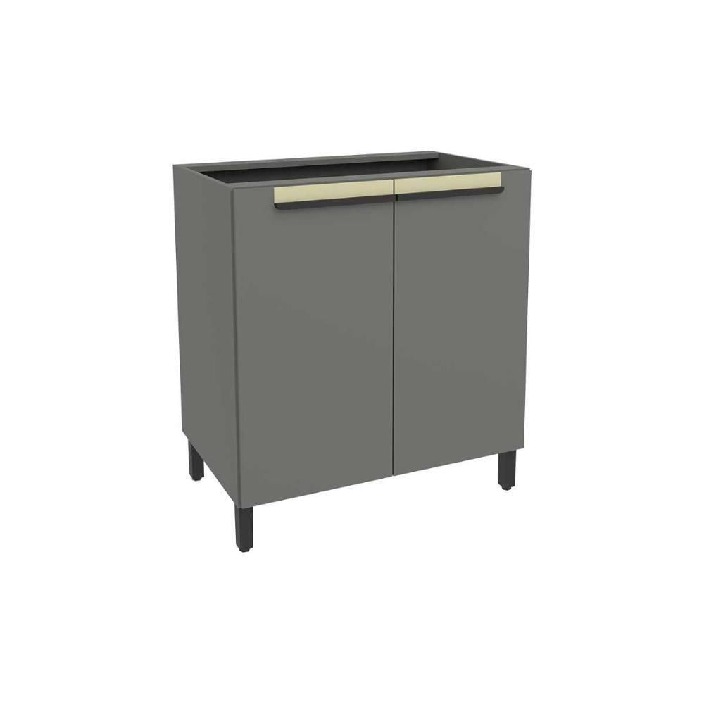 Gabinete De Cozinha Modulado Balcão Manhattan Ph 3071 Com 2 Portas Sem Tampo 80cm Grafite Herval