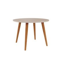 Mesa Para Cozinha Dani Wood Com Tampo Madeirado 110cm Madeirado Off White Cimol