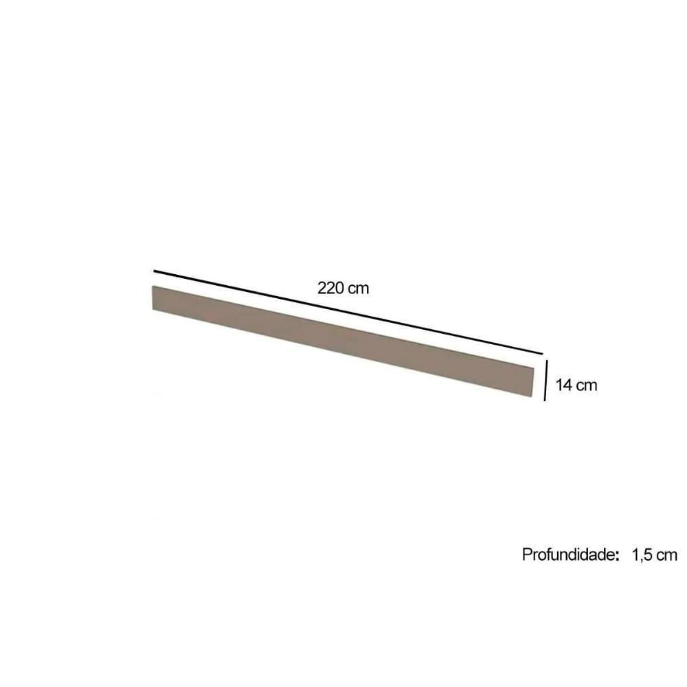 Módulos De Cozinha Requinte Painel De Edição Para Fechamento Rodapé Requinte 220x14x105cm Nature2 Aéreos + 1 Balcão + 1 Complemento