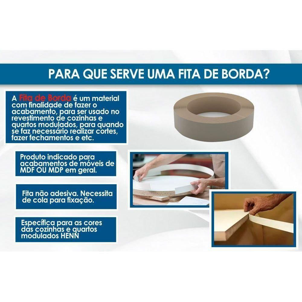 Módulo De Quarto Casal Fita Borda Acabamento M617 Adapt 1.9cm Macadamia - Kappesberg