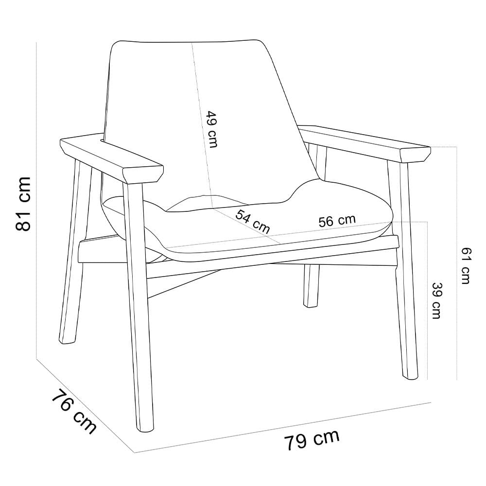 Kit 02 Poltronas Decorativa Para Sala de Estar Living Base Madeira Becker L02 Bouclê Creme - Lyam Decor