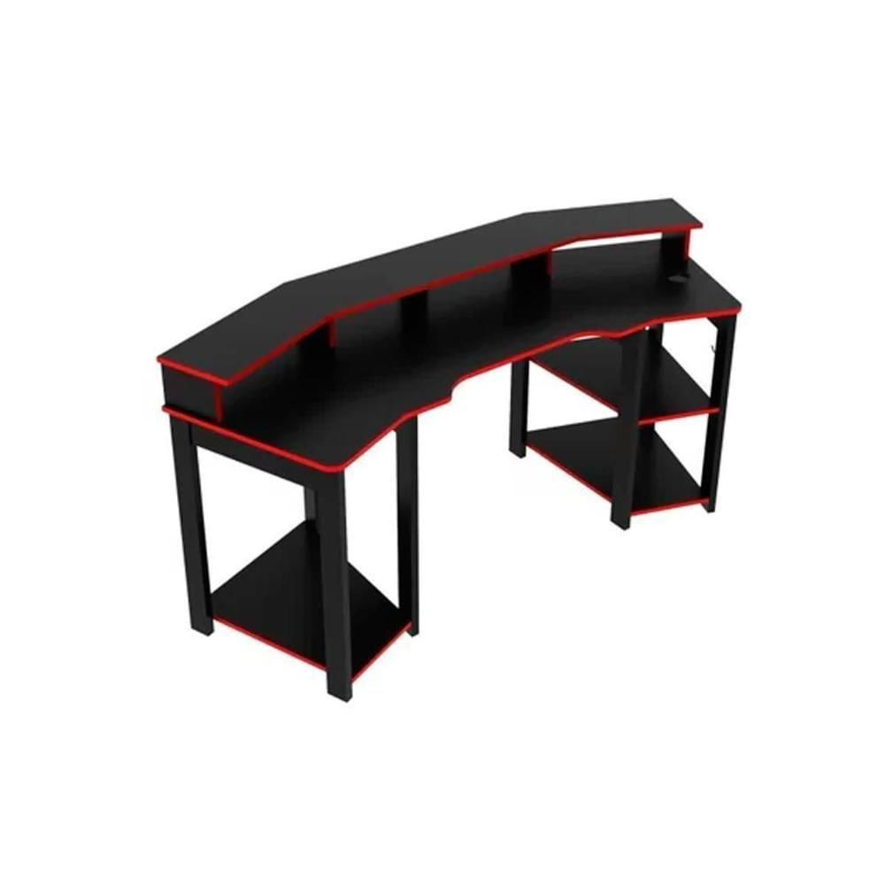 Mesa Computador Casal Gamer Me4167 Preto Vermelho Tecno Mobili