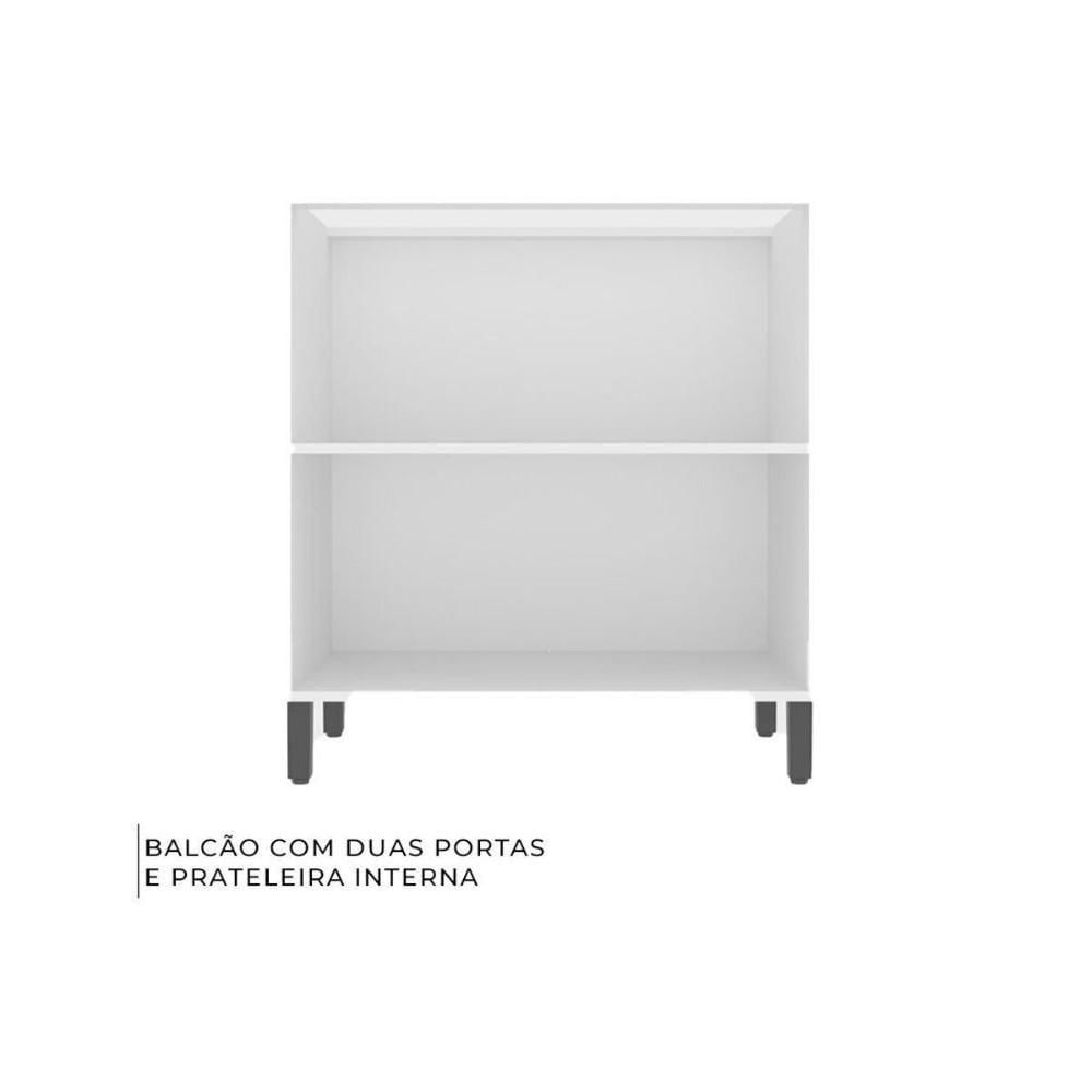 Balcão De Cozinha Modulado Manhattan Ph 3071 Com 2 Portas Sem Tampo 80cm Branco Herval