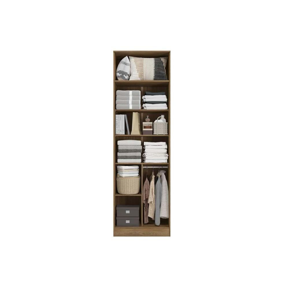 Guarda Roupa Closet De Quarto Aberto Arm71amdp Adapt S- Portas 230x70cm Nogueira - Kappesberg