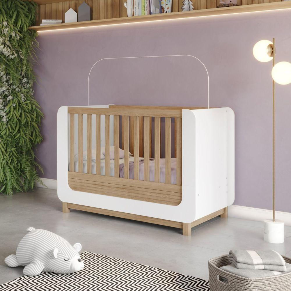 Berço Mini Cama 2 Em 1 Aconchego Branco Jequitibá Hp